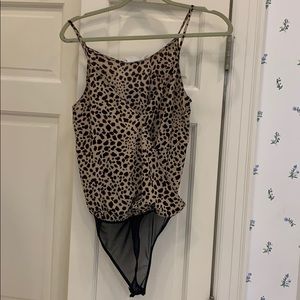Leopard print bodysuit size small